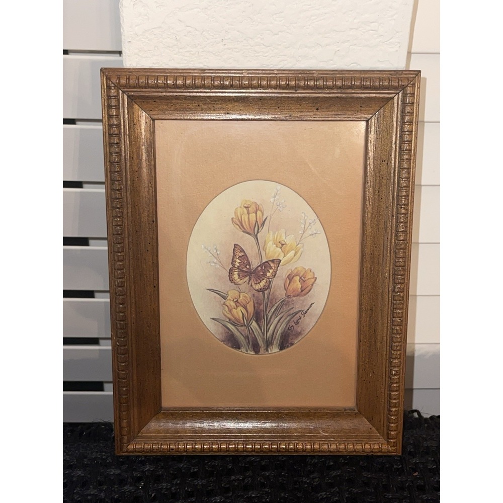 Vintage Butterflies Wood Framed Wall Art Kay Lamb Shannon Cottage Farmhouse
